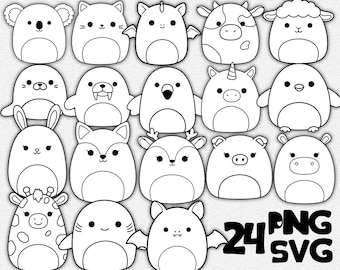 Squishmallow SVG for Circut and laser Cut, Squishmallow outline cut digital download files for laser cut, PNG & SVG files