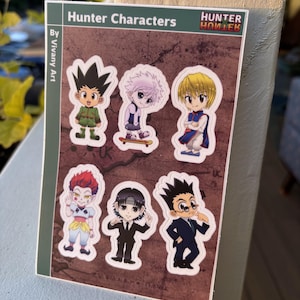 Hunter x Hunter | Sticker Sheet | HxH – Gon, Killua, Kurapika, Leorio, Hisoka, Chrollo