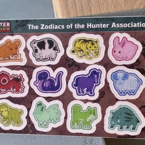 Hunter x Hunter | Sticker Sheet | HxH Hunter Association Zodiacs