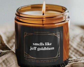 Candela profumata di Jeff Goldblum - Cera di cocco e albicocca naturale, regalo, arredamento per la casa, scherzo, divertente, celebrità