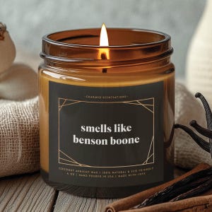 Vela con aroma a Benson Boone: cera natural de coco y albaricoque, ideal para regalar, decoración del hogar, broma, divertido, cumpleaños, famosos, cosas bonitas.
