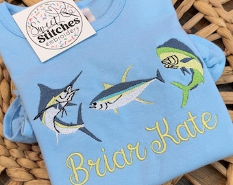 girls fishing shirt, Girls summer shirt, girls beach shirt, personalized girls shirt, beach, summer
