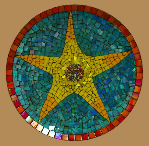 Mosaic Starfish Platter Etsy