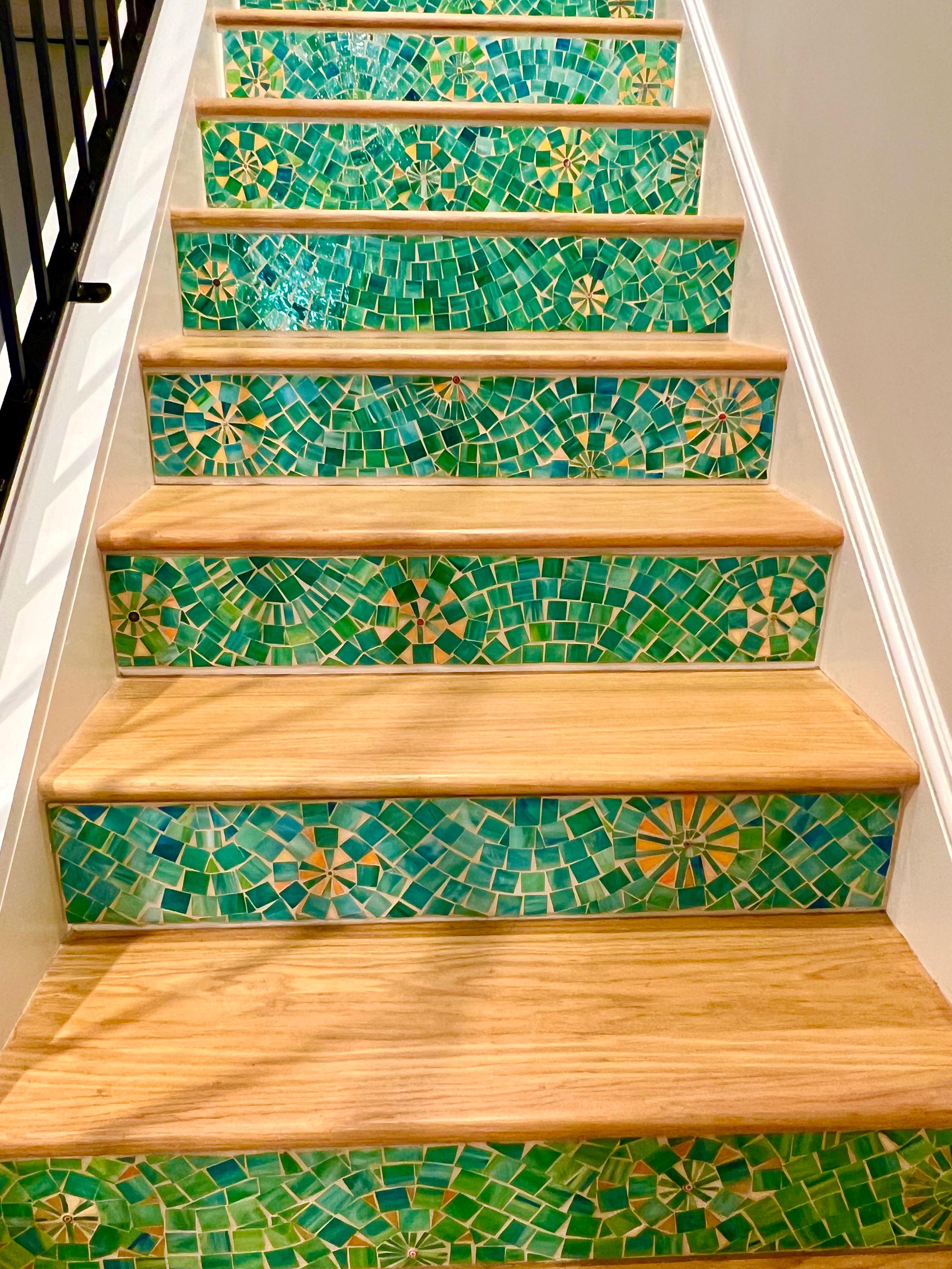 Mosaic Tile Riser One Color Mosaic Stair Risers - Etsy