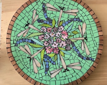 Mosaic Dragonfly Platter