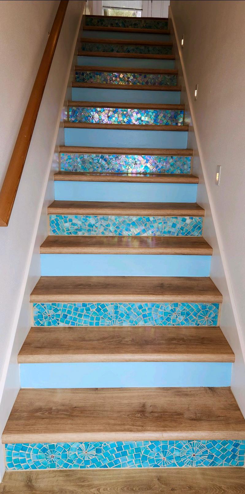 Mosaic Tile Riser One Color Mosaic Stair Risers - Etsy