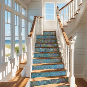 One Color Mosaic Stair Risers - Etsy