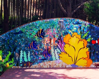 Hot Tub Under The Sea Mosaic Backsplash