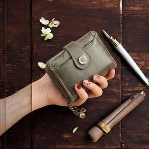 Bolsa de franjas feminina da moda – carteira premium com zíper para vários cartões e porta-moedas