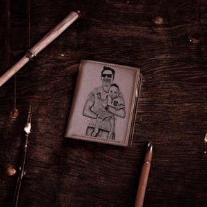 Cartera de hombre personalizada: piel sintética de alta calidad con nombre grabado, monedero corto de lujo