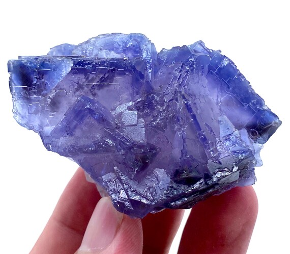 ブルーフローライト標本：パキスタン産天然水晶（116グラム） - Etsy 日本