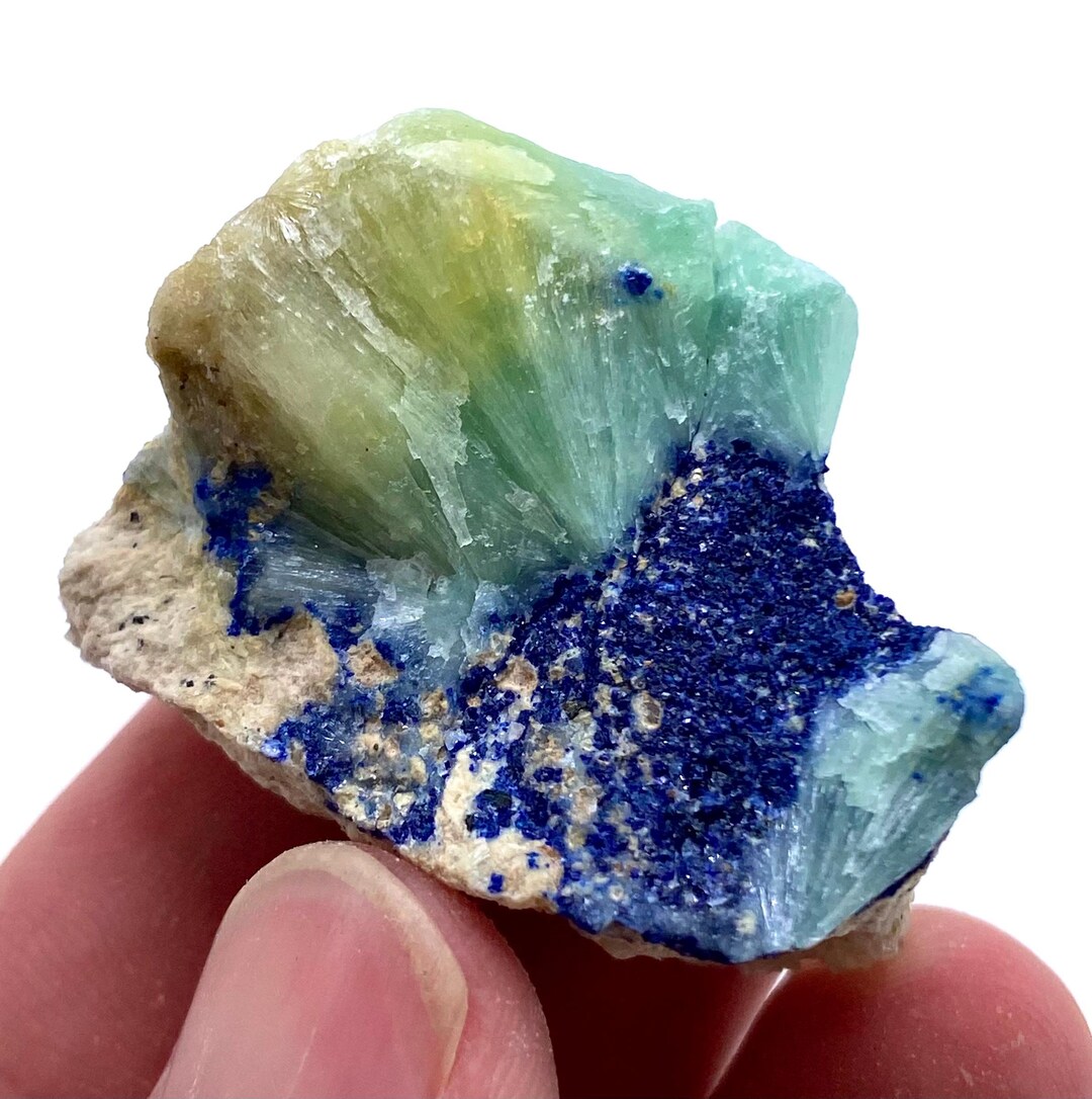 111 Carats|natural Beautiful Azurite With Aragonite Specimen ...
