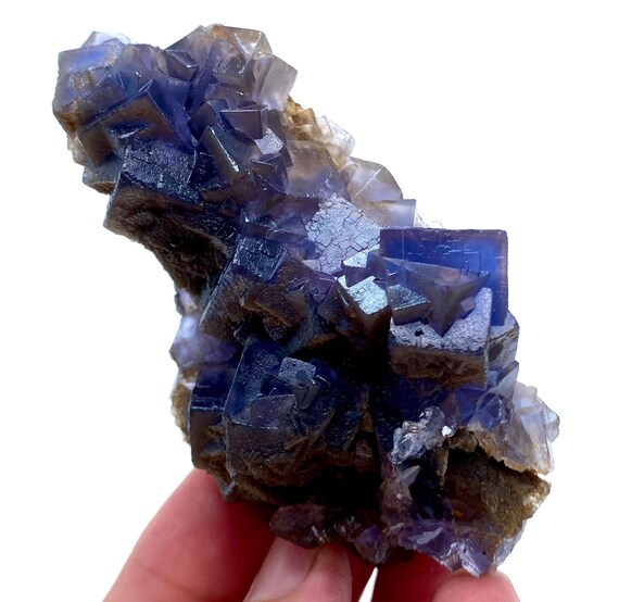 ブルーキュービックフローライト標本：207グラム、パキスタン産 - Etsy