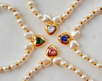 Luxury Pearl & Velvet Pet Necklace: Handmade Dog Cat Collar