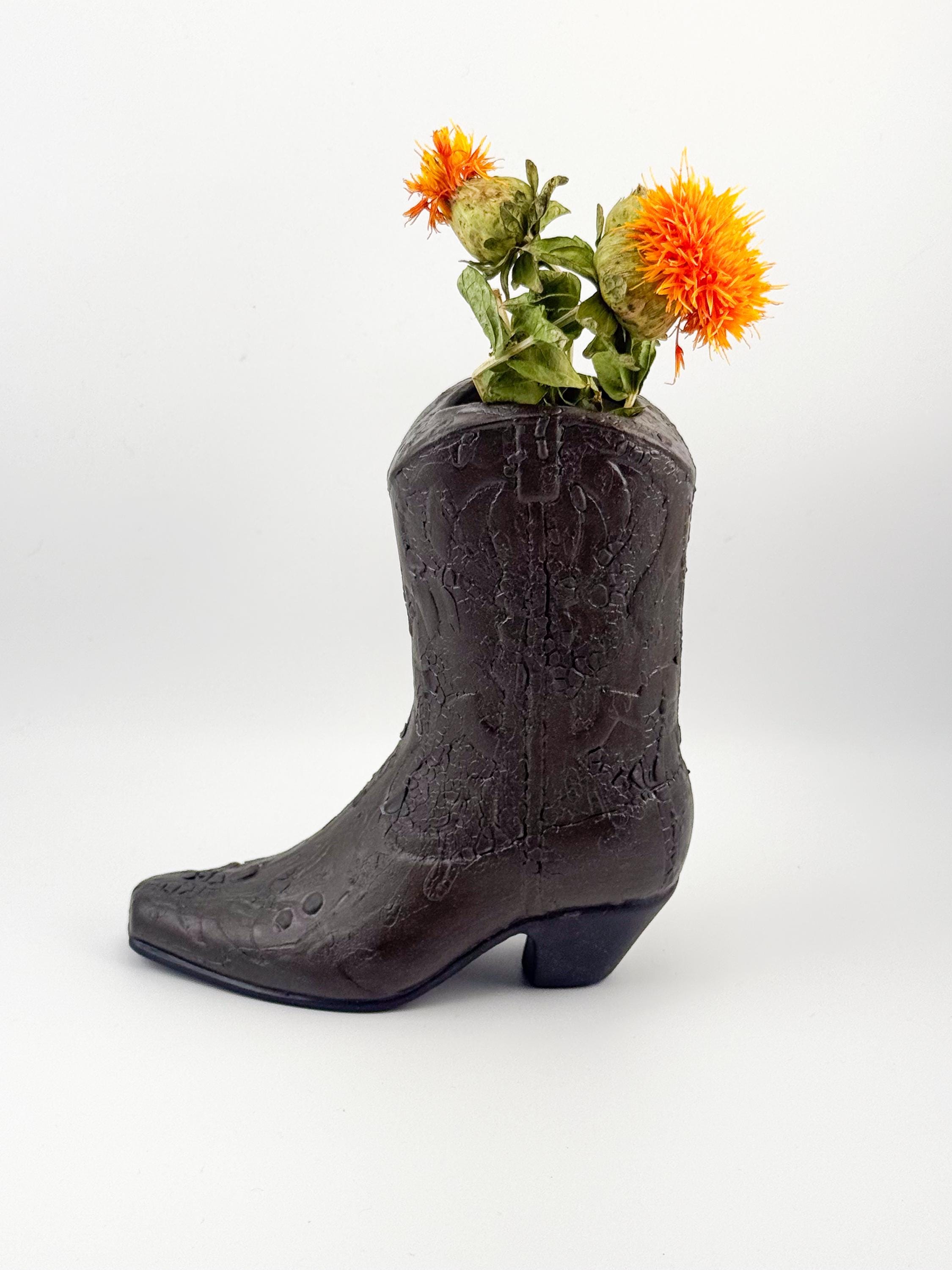 Cowboy boot vase - Etsy 日本