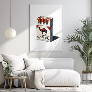 Camel Vintage Cigarette Packet Wall Art