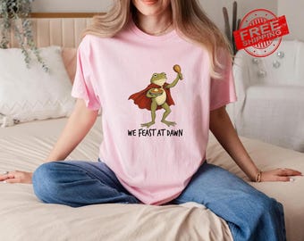Funny Thanksgiving Frog Shirt, Autumn Thanksgiving T-Shirt, Cute Frog Graphic Tee, Matching Thanksgiving Shirt, Crewneck Holiday Gift