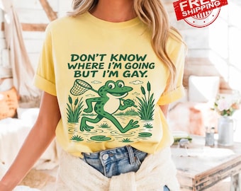 Vintage Gay Frog Graphic T-Shirt: LGBTQ Pride Month Unisex Tee