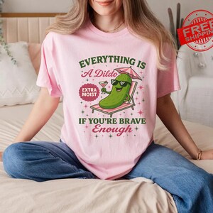 Funny Inappropriate Shirt For Women, Raunchy Cucumber Shirt, Adult Humor Tee, Funny Gag Gift, Girls Trip Exchange T-shirt, Dirty Humor Tee