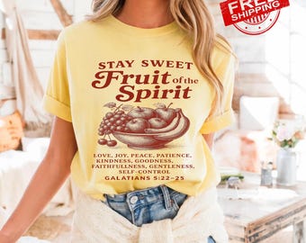 Fruit Of The Spirit T-Shirt: Retro Christian Bible Verse Tee