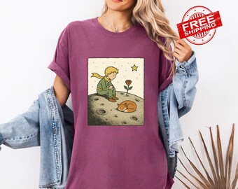 Whimsical Fox Book Shirt, Literary Graphic Tee, Classic Story Inspired T-Shirt, Book Lover Gift, Reader Gift, Literature Shirt