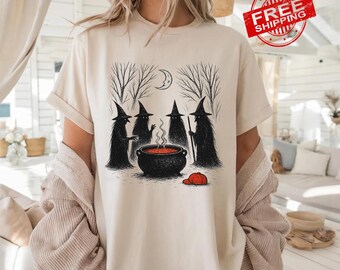 Spooky Witches Brew Halloween Graphic Tee - Anti Trump, Human Rights
