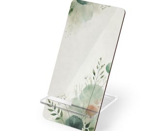 Soporte de exhibición móvil con vegetación de acuarela para teléfonos inteligentes / Soporte plegable para teléfono