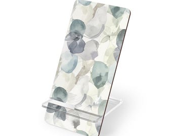 Soporte de exhibición móvil con diseño floral azul de acuarela para teléfonos inteligentes/soporte para teléfono