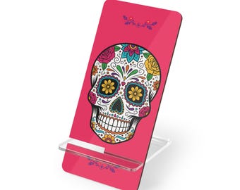 Soporte para teléfono con calavera de azúcar / Soporte para pantalla móvil para teléfonos inteligentes