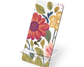 Ilustración de jardín floral Soporte de exhibición móvil / Soporte para teléfono inteligente