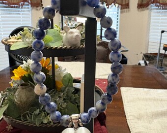 Steering Wheel Gemstone Charm Bracelet