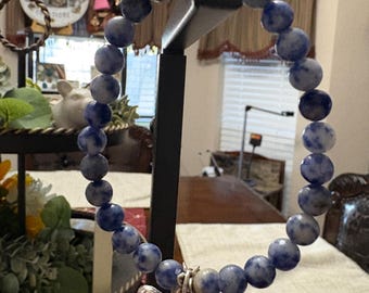 Steering Wheel Natural Gemstone Charm Bracelet
