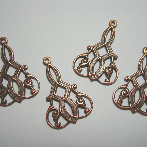 30pc Antique Copper Pewter S Hook End Caps Leather Cord 