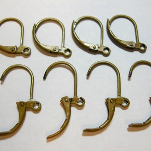 15 pair (30) Antique Brass Ear Wires lever back