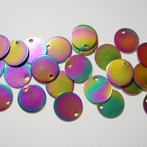 Electroplated Stainless Steel Discs Earring Findings Drops - 10 15mm