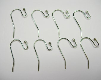 20 pair (40) Platinum color silver plated Ear Wires ball end french hook