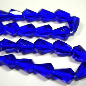 thumbnail image 2 of Handmade Czech Glass Teardrop Beads – Aqua White Blend With Bronze Facets, 19x8mm For Jewelry Making 2 of 5
