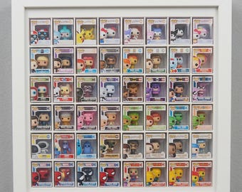 Bitty Pop displaystandaard voor IKEA fotolijst SANNAHED 25x25 - Geschikt voor 48 Funko-figuurtjes - 3D-displayinzetstuk - Cadeau voor verzamelaars - Zascalo 3D