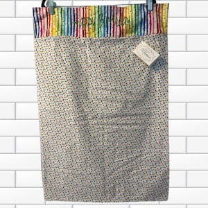Handmade Flannel Pillowcase, Fits Standard or Queen size Pillow, Colorful Cotton Pillowcase, Cozy Bedding, Happy Birthday Custom Embroidery
