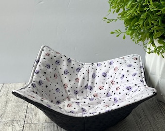 Reversible Halloween Bowl Cozy: Microwave-Safe Cotton Bowl Holder