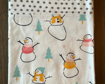 Handmade Cotton Flannel Pillowcase: Cozy Standard/Queen Size | Christmas & Holiday Pillowcases