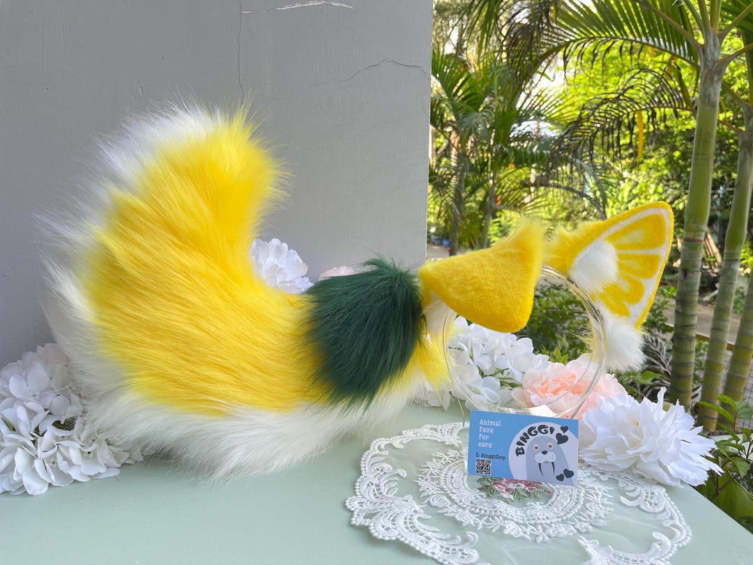 Lemon Puppy Ears and Tail Set