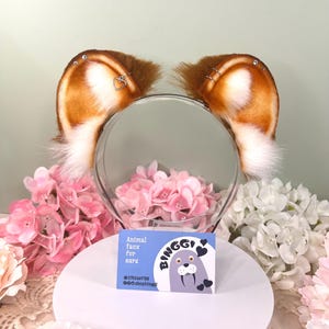 Handmade Faux Fur Brown Bear Ears/Toasted bear ears: Cosplay Costume, Halloween, furry convention