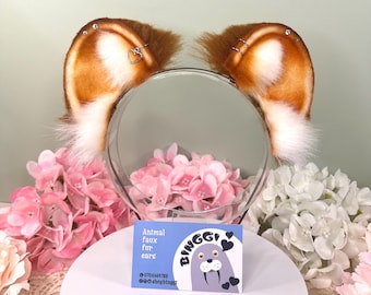 Handmade Faux Fur Brown Bear Ears/Toasted bear ears: Cosplay Costume, Halloween, furry convention