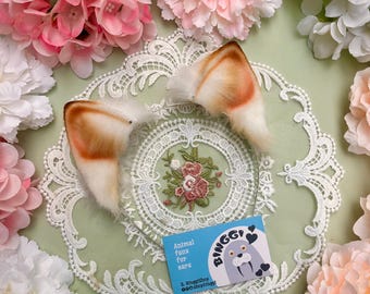 Flame Point Siamese Cat Ears: Faux Fur Cosplay Neko Ears, Halloween, furry convention
