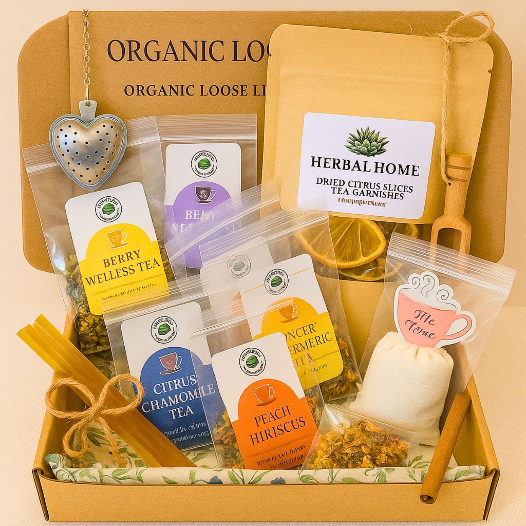 Luxury Organic Loose Leaf Tea Gift Set - Citrus & Honey