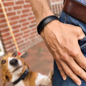 Leather Bracelet with Leather Engraving, Personalized Leather Bracelet, Bracelet with Names, image 2