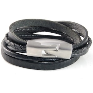Wrap bracelet for men, Mens Personalized Leather bracelet, Personalized Bracelet for Men, Personal Fathersday Gift, Hidden Text Bracelet