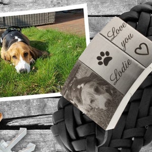 Bracelet en cuir avec PHOTO GRAVURE, Cadeau personnel pour les hommes, Cadeau sentimental fait main pour lui, Cadeau du Père