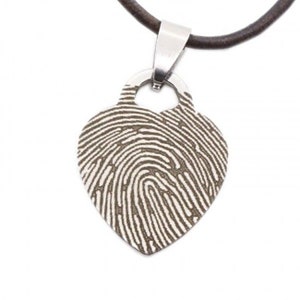 Rememberance Herz-Halskette- Fingerabdruck-Schmuck- Personalisierte Anhänger-Halskette